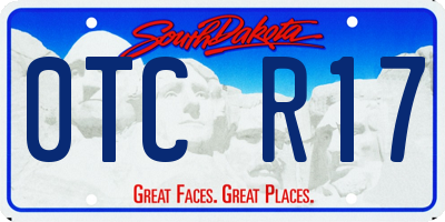 SD license plate 0TCR17