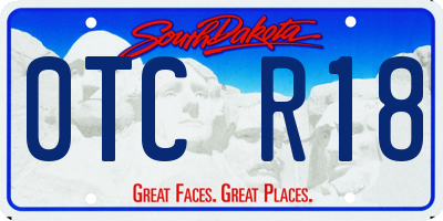 SD license plate 0TCR18