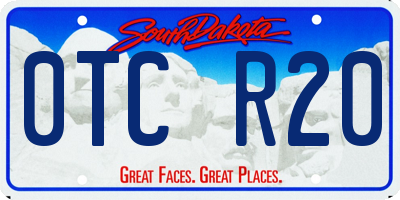 SD license plate 0TCR20