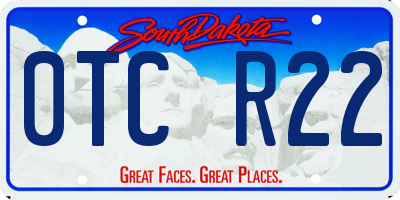 SD license plate 0TCR22