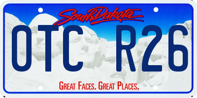SD license plate 0TCR26