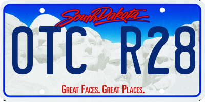 SD license plate 0TCR28