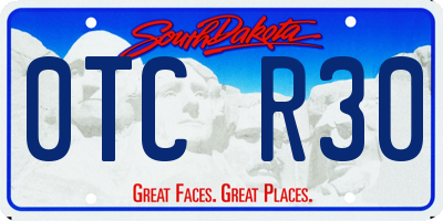 SD license plate 0TCR30