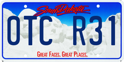 SD license plate 0TCR31