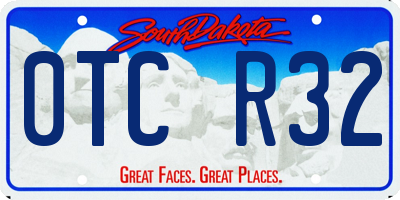 SD license plate 0TCR32