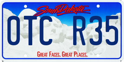 SD license plate 0TCR35