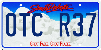 SD license plate 0TCR37