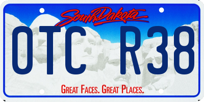 SD license plate 0TCR38
