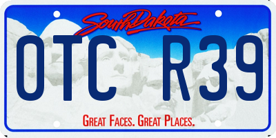 SD license plate 0TCR39