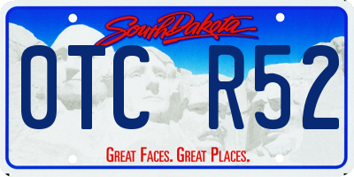 SD license plate 0TCR52