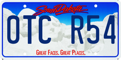 SD license plate 0TCR54