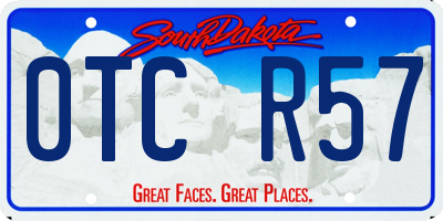 SD license plate 0TCR57
