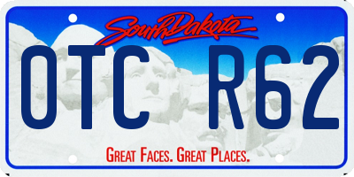 SD license plate 0TCR62