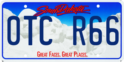 SD license plate 0TCR66