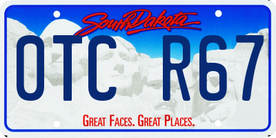 SD license plate 0TCR67