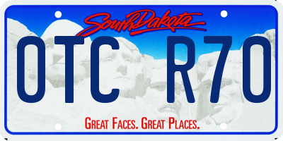 SD license plate 0TCR70