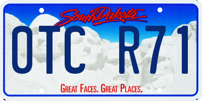 SD license plate 0TCR71