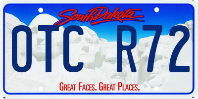 SD license plate 0TCR72