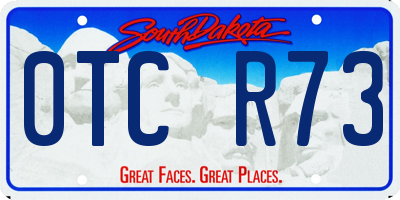 SD license plate 0TCR73