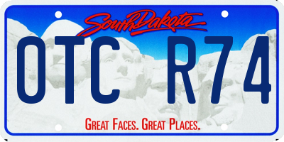 SD license plate 0TCR74