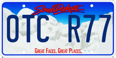 SD license plate 0TCR77