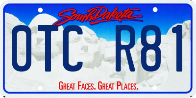 SD license plate 0TCR81