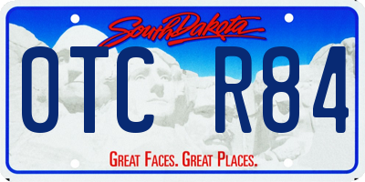 SD license plate 0TCR84