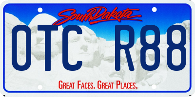 SD license plate 0TCR88