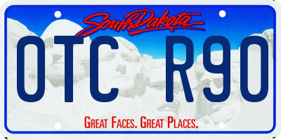 SD license plate 0TCR90