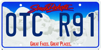 SD license plate 0TCR91