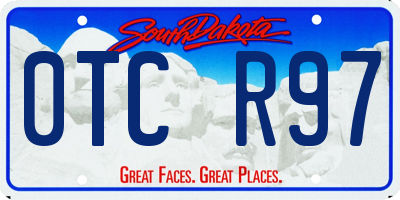 SD license plate 0TCR97
