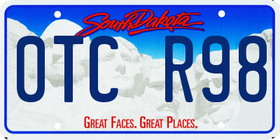 SD license plate 0TCR98