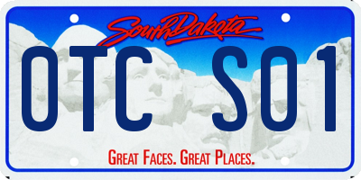 SD license plate 0TCS01