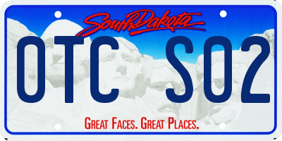 SD license plate 0TCS02