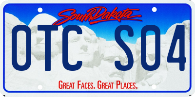 SD license plate 0TCS04
