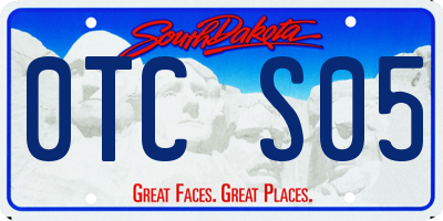SD license plate 0TCS05