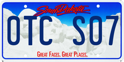 SD license plate 0TCS07
