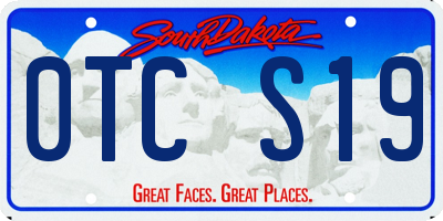 SD license plate 0TCS19