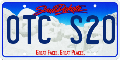 SD license plate 0TCS20