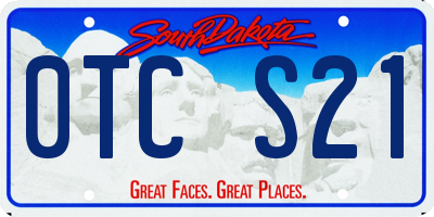 SD license plate 0TCS21