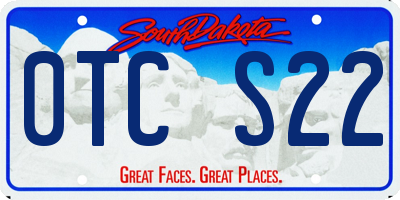 SD license plate 0TCS22