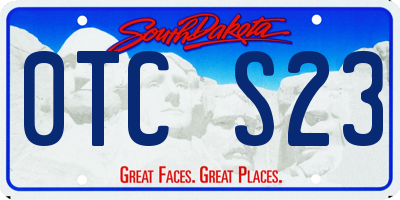 SD license plate 0TCS23