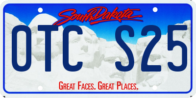 SD license plate 0TCS25