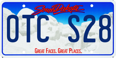 SD license plate 0TCS28