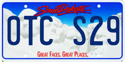 SD license plate 0TCS29