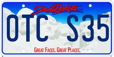 SD license plate 0TCS35