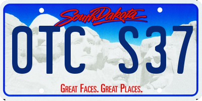 SD license plate 0TCS37