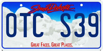SD license plate 0TCS39