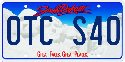 SD license plate 0TCS40