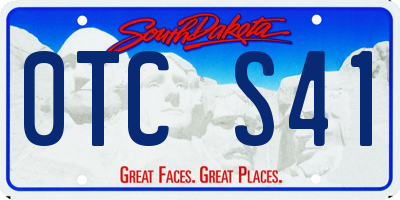 SD license plate 0TCS41